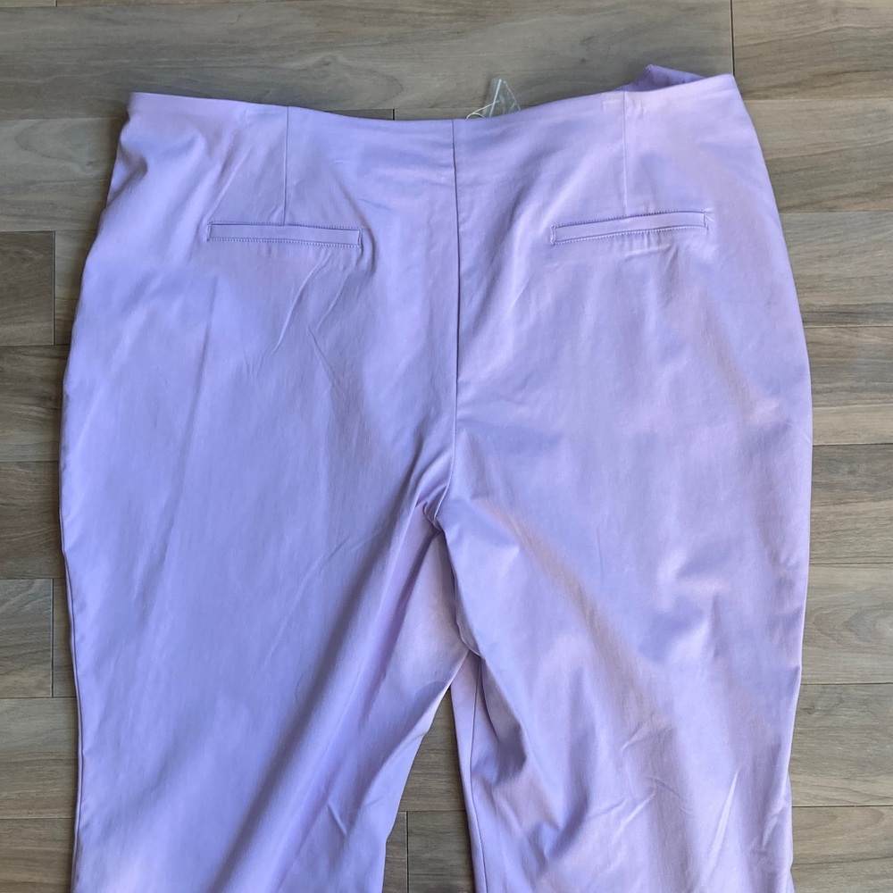 Zac & Rachel lavender pant with stretch career office business casual 24W - Picture 7 of 16
